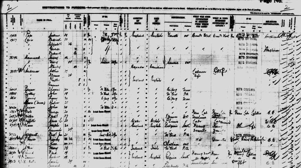 Info 18 arrival document
