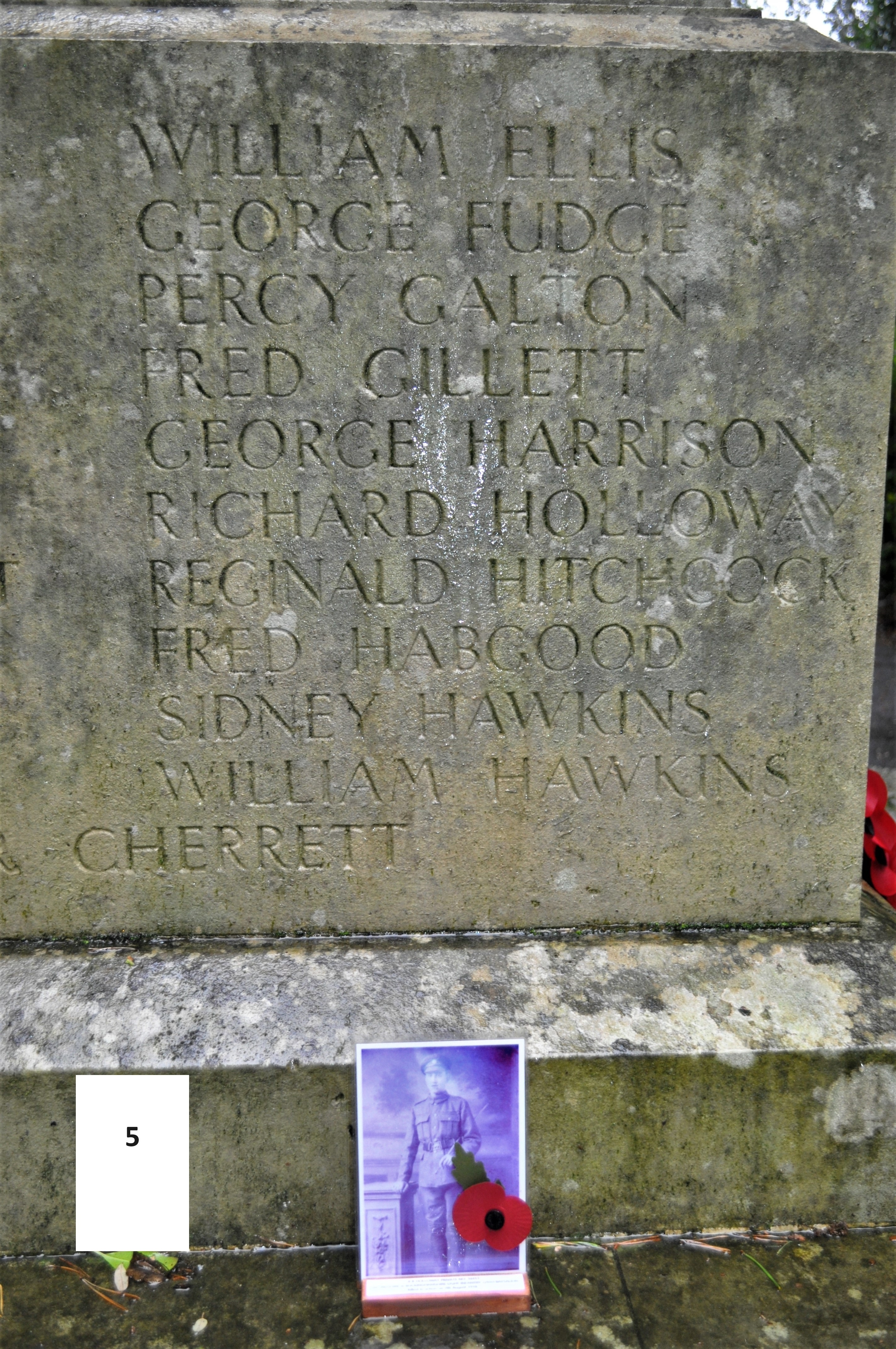 JPEG No 5 Great Uncle Richard Holloway on St Mark's war memorial