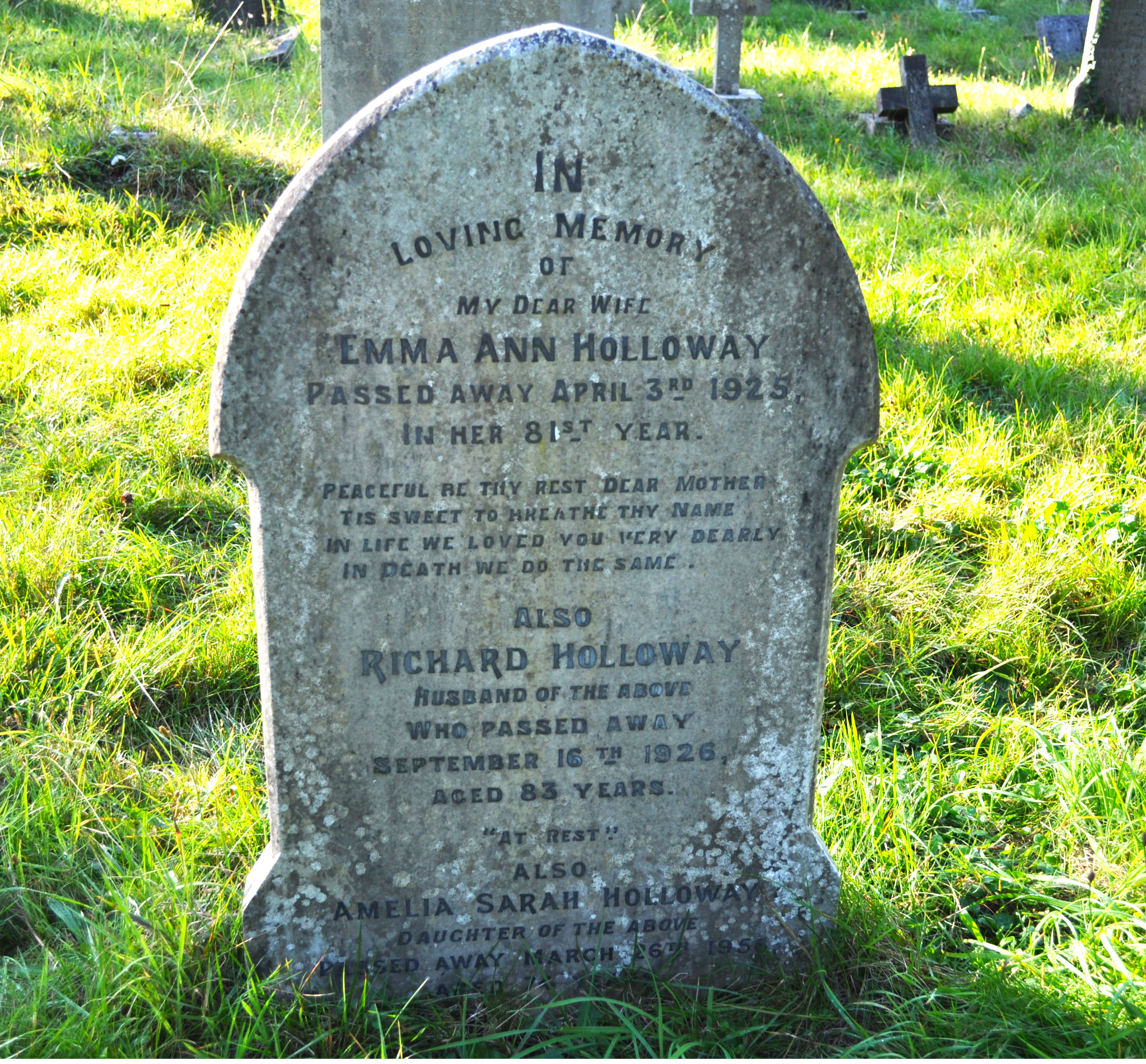 TIFF No 11 Great grandparents Richard & Emma Holloway grave