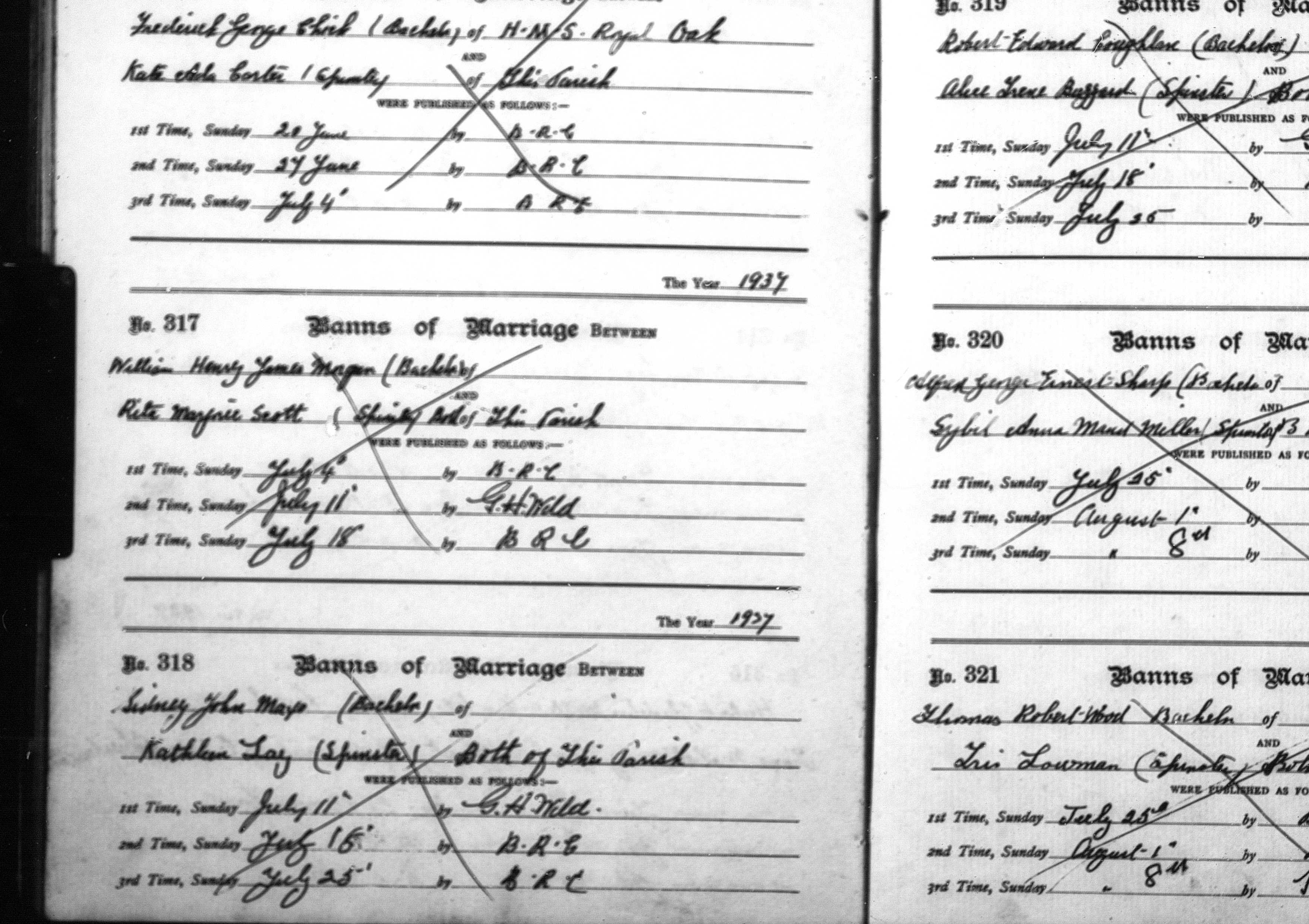 Chick - Marriage banns