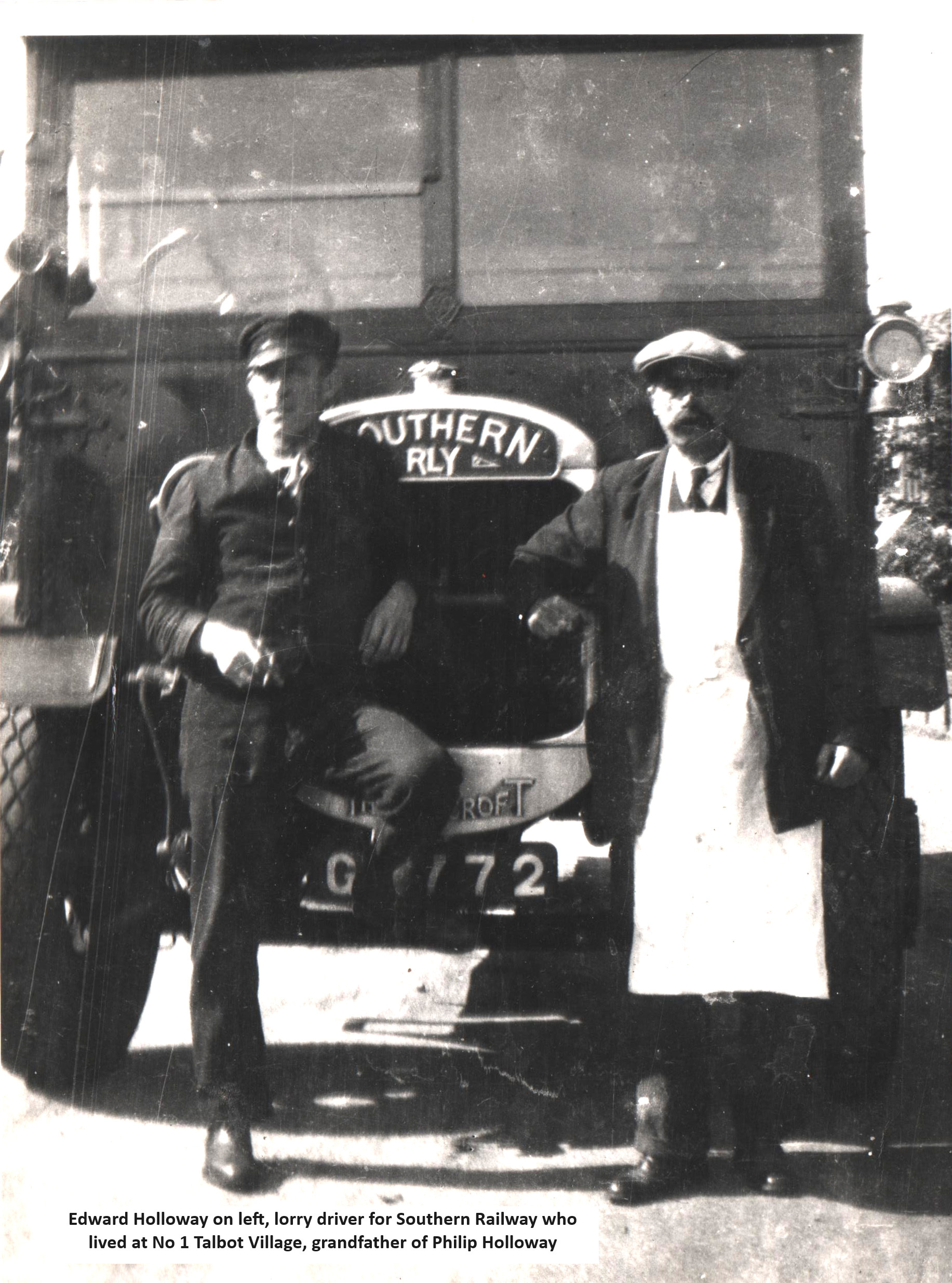 TIFF No 6 Edward Holloway grandfather on left Southern railway truck driver