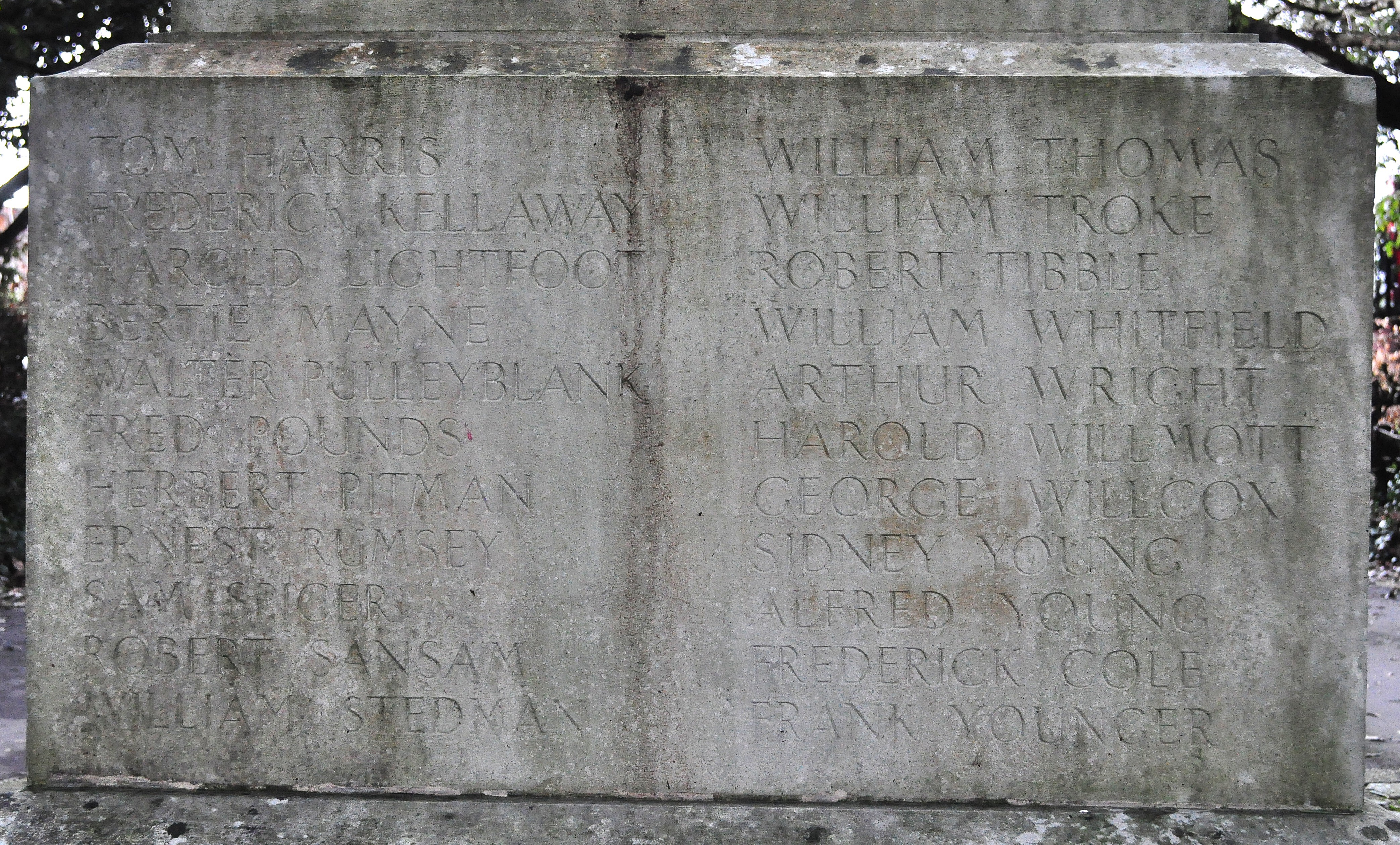 W Thomas & W Steadman & F Younger & W Whitfield