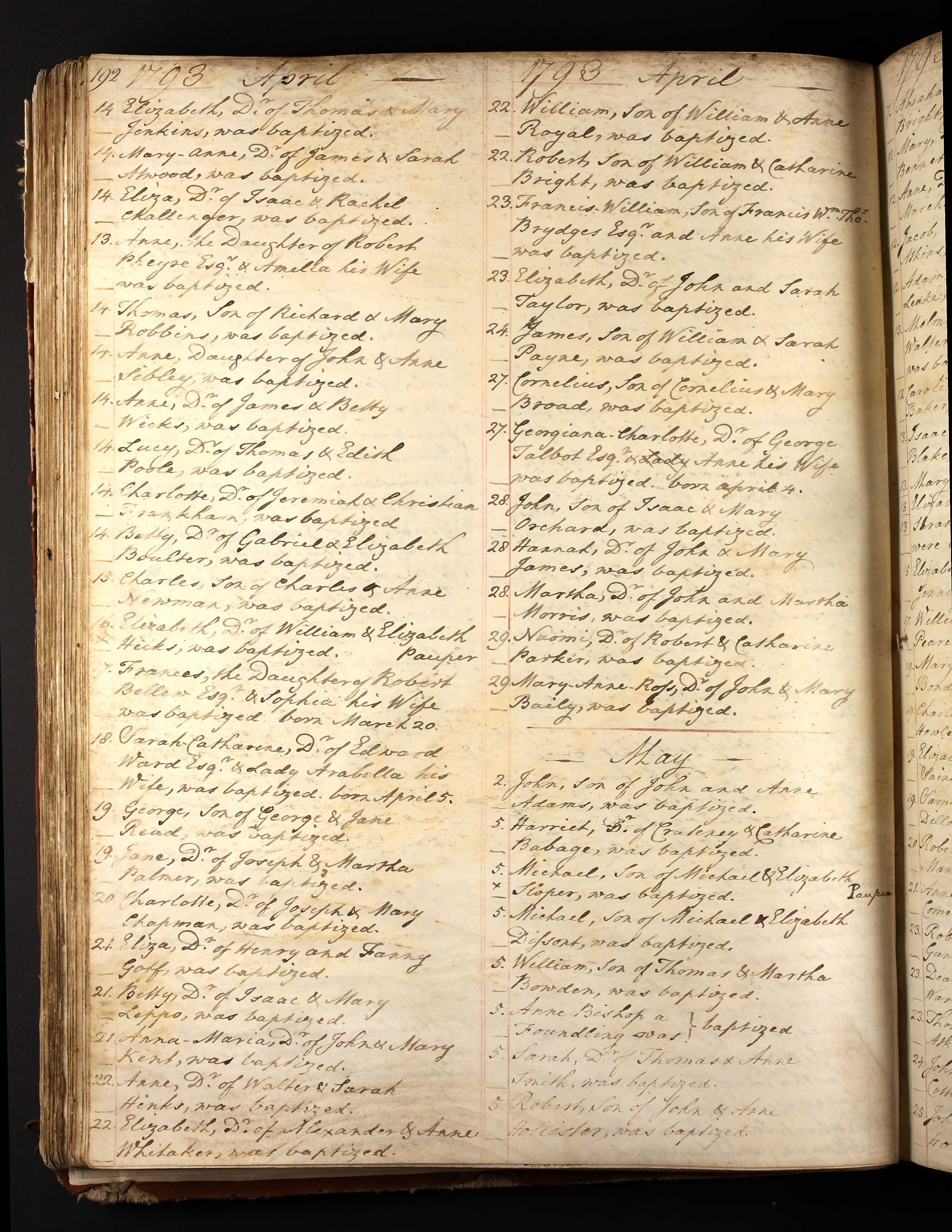 1793 Georgiana Talbot baptism.jpg