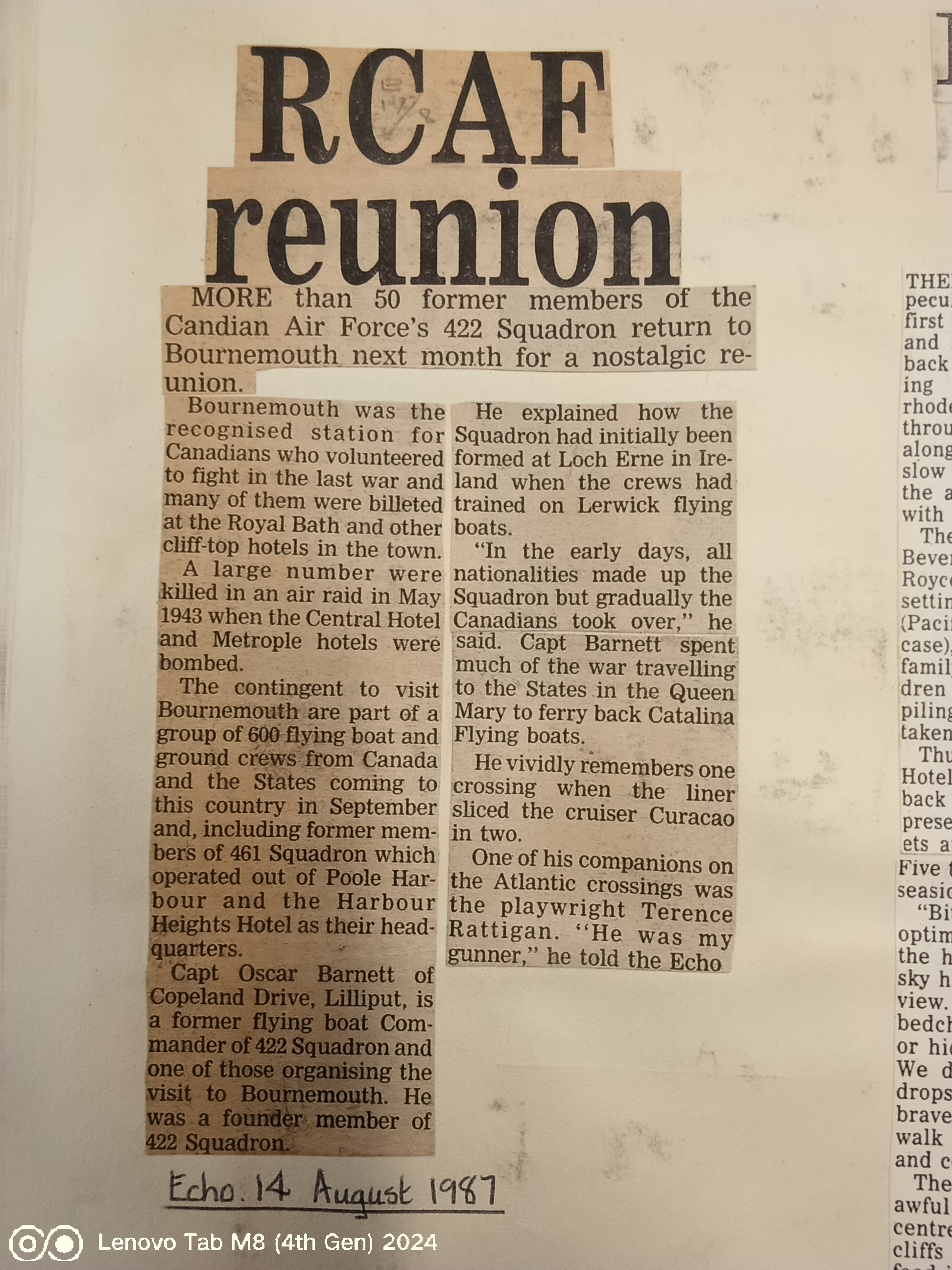 Echo 14 August 1987