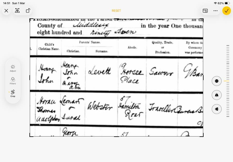 Info 22 Baptism 1897
