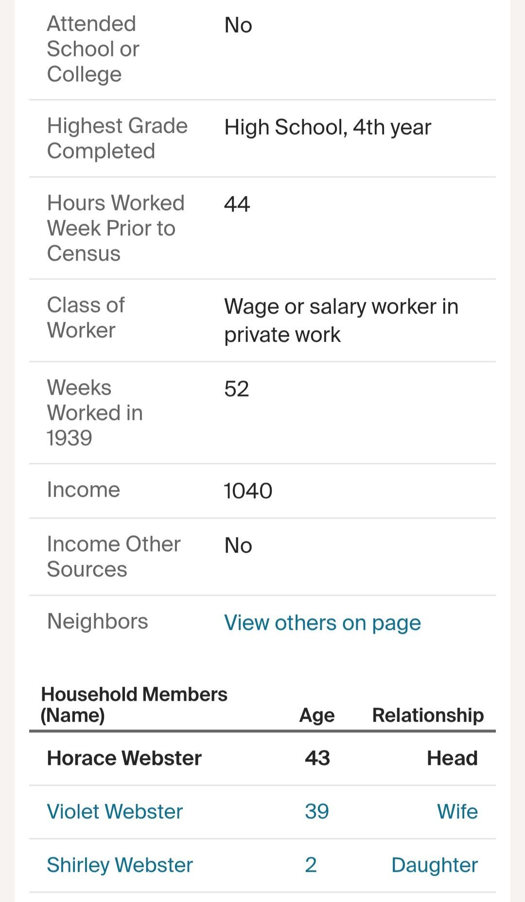 Info 14 Census 1940