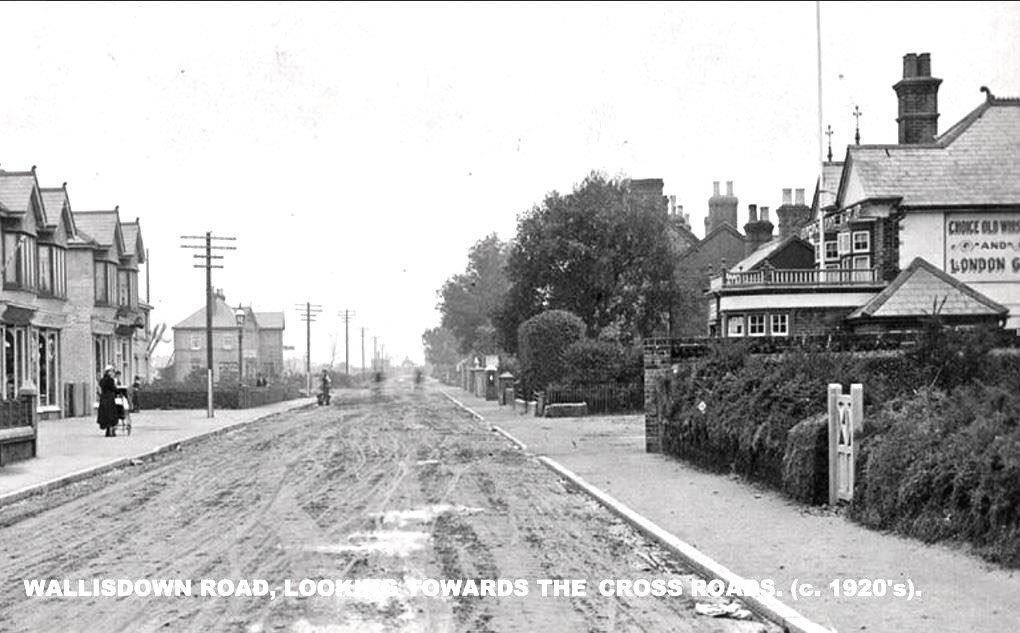 WALLISDOWN ROAD WITH PUB c1920's