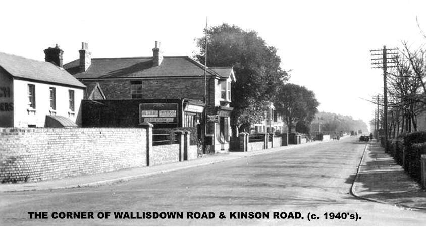 WALLISDOWN ROAD LOOKING TOWARDS TALBOT VILLAGE c1940