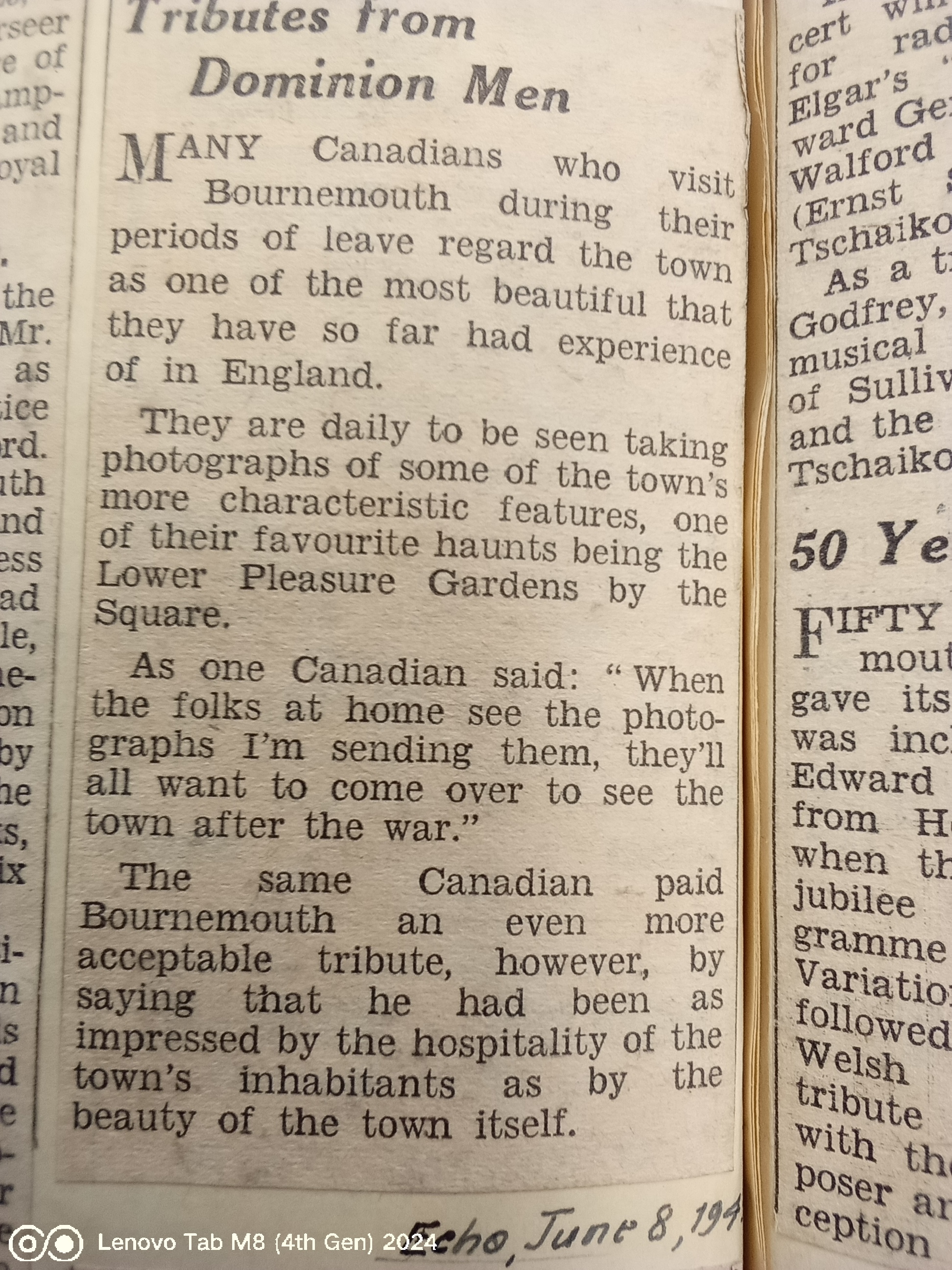 Echo 8 JUne 194X