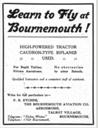 aerodrome advert 1916-1917