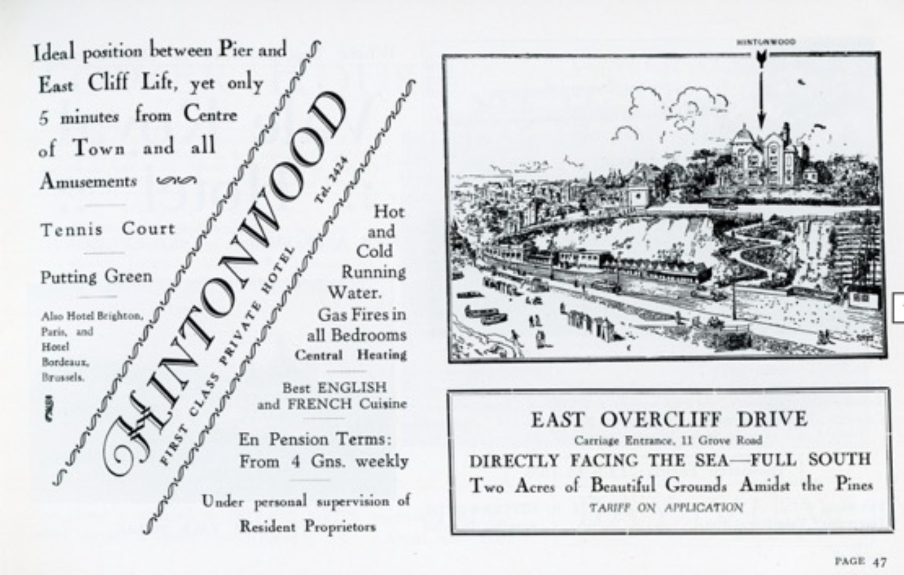 Hinton Wood Hotel Advert